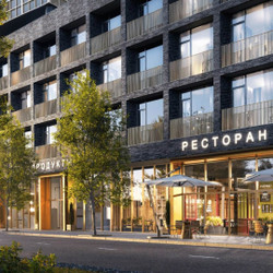 Первые этажи в ЖК “Графика на воде”
