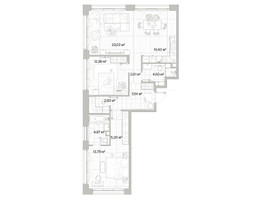 Планировка двухкомнатной(квартира) площадью 87.11 квадратных метров в “Архитектурный проект Мыс”