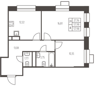 Планировка квартиры, ID 509827