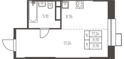 Планировка квартиры, ID 541821