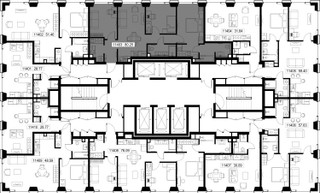 Планировка трехкомнатной(квартира) площадью 80.2 квадратных метров в “ЖК SET (Сет)”