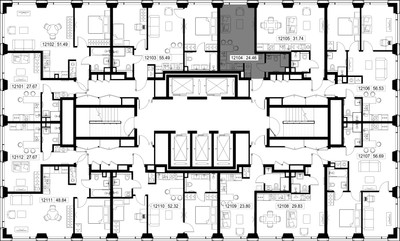 Планировка студии(квартира) площадью 24.5 квадратных метров в ЖК “ЖК SET (Сет)”