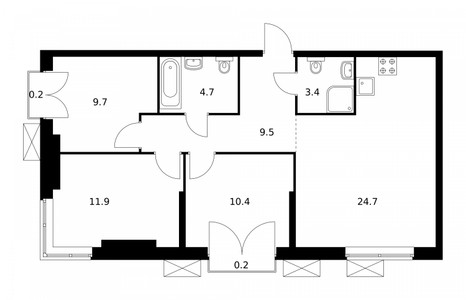 Планировка квартиры, ID 62496