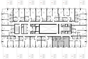 Планировка двухкомнатной(квартира) площадью 54.2 квадратных метров в “Дом премиум-класса МИРА”