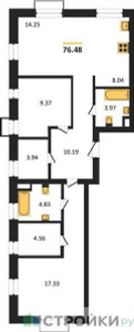 Планировка квартиры, ID 445495