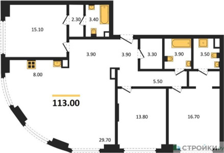 Планировка квартиры, ID 516490
