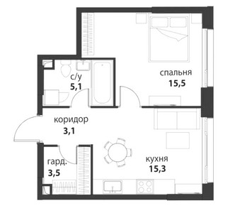 Планировка квартиры, ID 291295