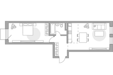 Планировка двухкомнатной(квартира) площадью 62.94 квадратных метров в ЖК “ЖК MYPRIORITY Basmanny (Май Приорити Басманный)”