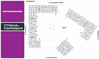 Планировка трехкомнатной(квартира) площадью 77.79 квадратных метров в “ЖК Страна.Парковая”