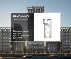 Планировка студии(квартира) площадью 28.3 квадратных метров в “ЖК Квартал Метроном”