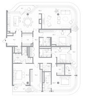 Планировка 4+ комнатной(квартира) площадью 279.6 квадратных метров в “Клубный дом PHANTOM (Фантом)”