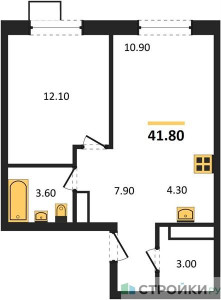 Планировка квартиры, ID 350596