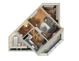 Планировка однокомнатной(квартира) площадью 47 квадратных метров в “ЖК Московский (Красная Горка-2)”