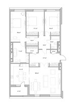 Планировка 4+ комнатной(квартира) площадью 155.6 квадратных метров в “ЖК Кверкус”