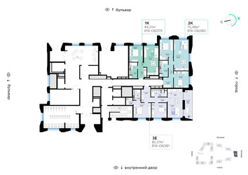 Планировка однокомнатной(квартира) площадью 49.51 квадратных метров в ЖК “СберСити в Рублево-Архангельском”