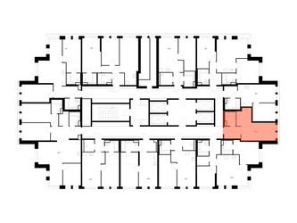 Планировка студии(квартира) площадью 28.5 квадратных метров в ЖК “ЖК Строгино 360”
