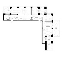 Планировка трехкомнатной(квартира) площадью 165.14 квадратных метров в “ЖК НОВА”