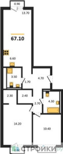 Планировка квартиры, ID 543206