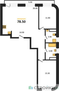 Планировка квартиры, ID 527282
