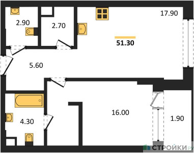 Планировка квартиры, ID 458987