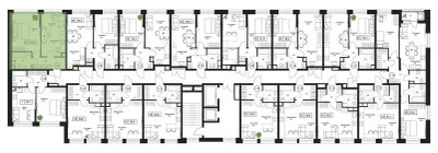 Планировка однокомнатной(квартира) площадью 41.9 квадратных метров в ЖК “ЖК Пушкино Град”