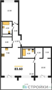 Планировка квартиры, ID 543407