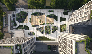 Двор в ЖК "Дом 7 Даниловский" с высоты птичьего полета