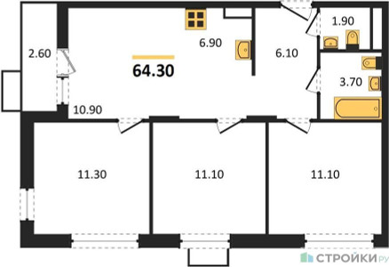 Планировка квартиры, ID 134246