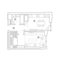 Планировка однокомнатной(квартира) площадью 43.6 квадратных метров в “ЖК ВЭРИ на Миклухо-Маклая”