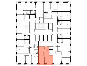Планировка однокомнатной(квартира) площадью 41.4 квадратных метров в ЖК “ЖК 2-й Иртышский”