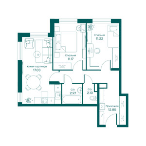 Планировка квартиры, ID 333880