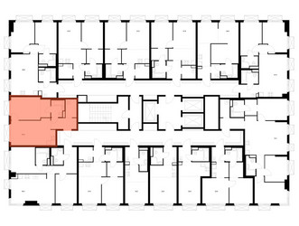 Планировка однокомнатной(квартира) площадью 41.5 квадратных метров в ЖК “ЖК 2-й Иртышский”