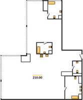 Планировка трехкомнатной(квартира) площадью 210 квадратных метров в “ЖК Neva Towers (Нева Тауэрс)”