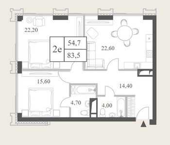Планировка квартиры, ID 203688