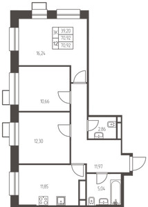 Планировка квартиры, ID 554745