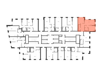 Планировка двухкомнатной(квартира) площадью 55.7 квадратных метров в ЖК “ЖК 2-й Иртышский”