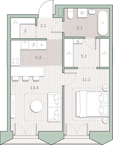 Планировка квартиры, ID 544436