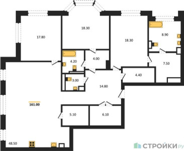 Планировка квартиры, ID 264559