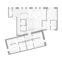 Планировка трехкомнатной(квартира) площадью 241.9 квадратных метров в “ЖК Николь”