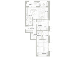 Планировка двухкомнатной(квартира) площадью 82.92 квадратных метров в “Архитектурный проект Мыс”