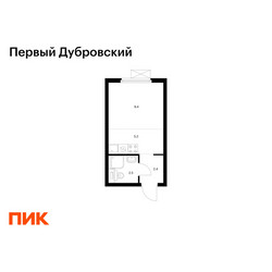 Планировка студии(квартира) площадью 19.5 квадратных метров в ЖК “ЖК Первый Дубровский”