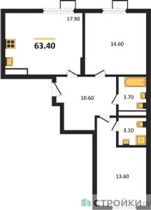 Планировка квартиры, ID 392008