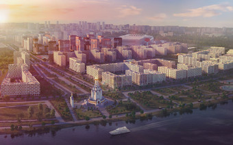 Панорамный вид ЖК «Город на Реке Тушино-2018»