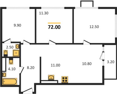 Планировка квартиры, ID 107360
