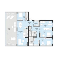 Планировка 4+ комнатной(квартира) площадью 199.7 квадратных метров в “Клубный квартал Садовническая 69”