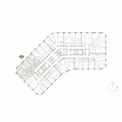 Планировка 4+ комнатной(апартаменты) площадью 120.92 квадратных метров в ЖК “ЖК D'ORO MILLE (Доро Милле)”