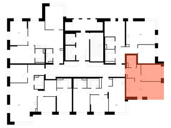 Планировка однокомнатной(квартира) площадью 37.6 квадратных метров в ЖК “ЖК Строгино 360”