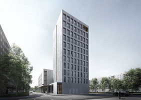 Вид на главный корпус ЖК Дин хаус