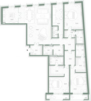 Планировка трехкомнатной(квартира) площадью 296.11 квадратных метров в “Фамильный дом Люче”