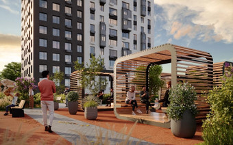 Зона отдыха в ЖК “EVO”